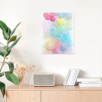 絵 水彩画  インテリア Amazon.co.jp: 絵画 色を混ぜる 水彩画インテリア 絵画 水彩